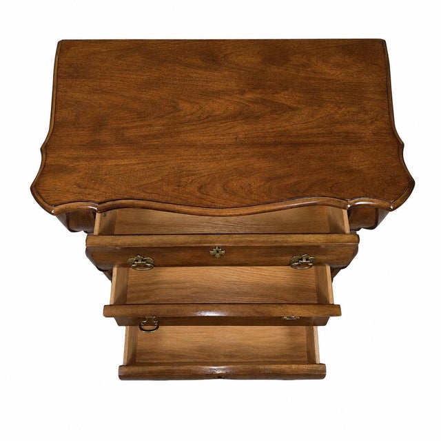 Vintage CTH Sherrill Occasional French Bombe Style 3-Drawer Chest For Sale - Image 9 of 10