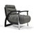 Designed by Jay Spectre for Century, the "Eclipse" lounge chair is a post-modern take on Deco design. Crafted of oak with...