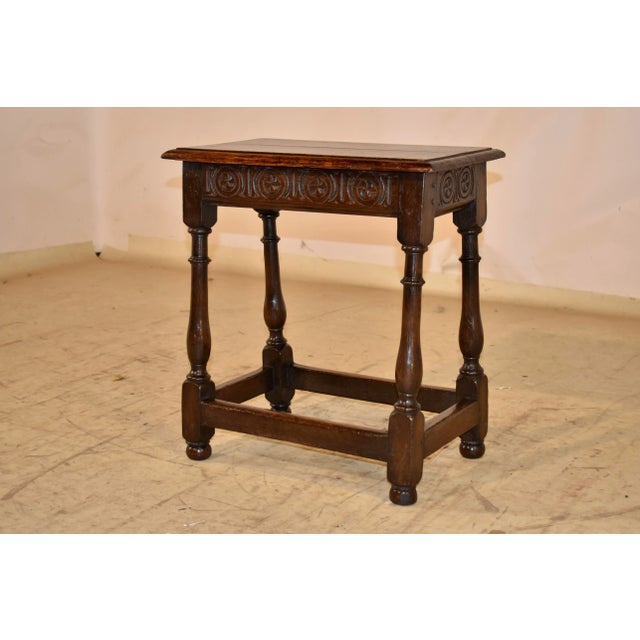 18th Century English Oak Joint Stool For Sale - Image 4 of 11
