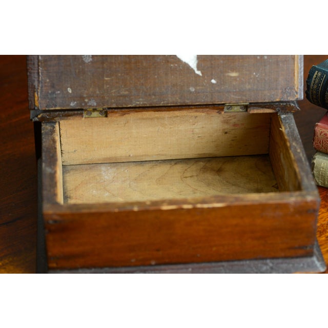 Wood Vintage Primitive Hanging Wooden Salt or Candle Box For Sale - Image 7 of 7