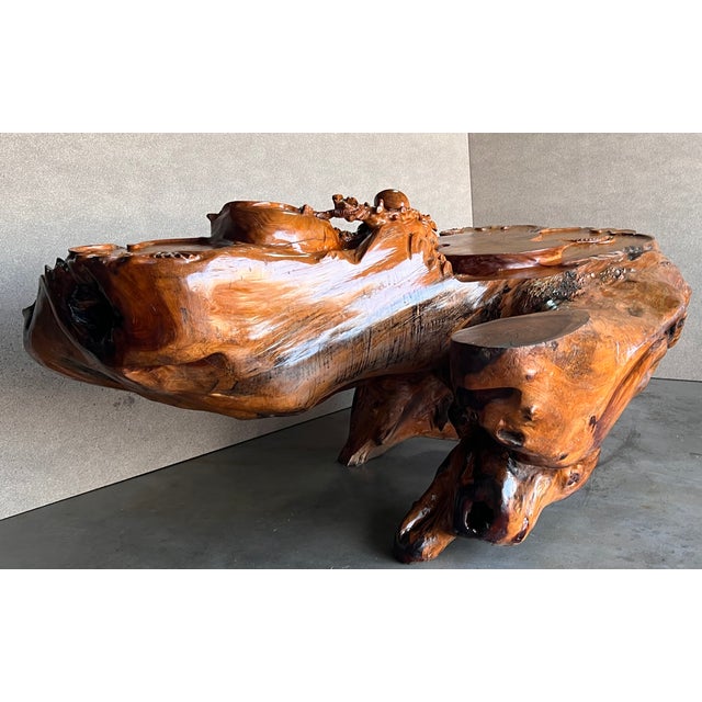 20th Century Lacquered Root Buddha Shrine . Drilled to Work as a Fountain For Sale In Miami - Image 6 of 13