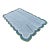 Custom Cotton Cream, Blue and Gray Four Sided Scalloped Rug for Lance in a Size 10'x14' For Sale
