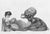 Storytime by Allen Williams | Graphite on Strathmore Medium weight drawing paper of a girl reading to a creature For Sale