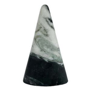 Revelation Modern Panda Marble Apex Pyramid Sculpture