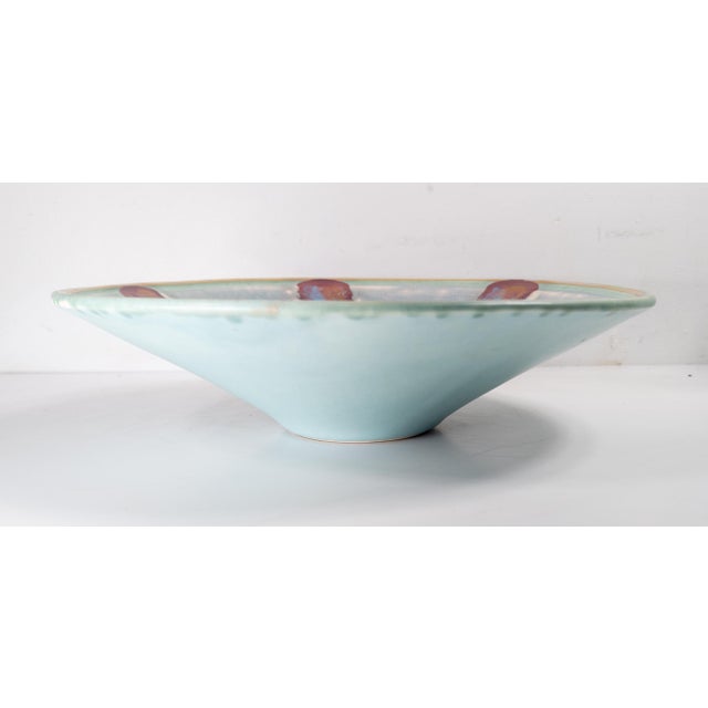 21st Century Contemporary Colorful Ceramic Pottery Centerpiece Bowl Attributed to Lasser For Sale In New York - Image 6 of 12