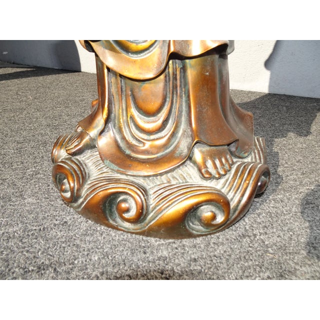Vintage Quan Yin Bronze Colored Statue Guan Yin For Sale - Image 10 of 13