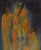 Attrib. Tate Adams Mystical Monks in Saffron Robes, 1920s, Paint and Canvas For Sale