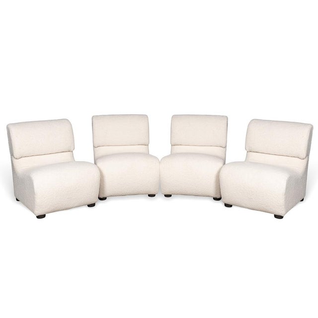 Lounge Chairs in Cream Bouclé, 1980, Set of 4 For Sale - Image 16 of 16