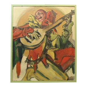 Thelma Gooch "Jester Entertaining" Oil Painting