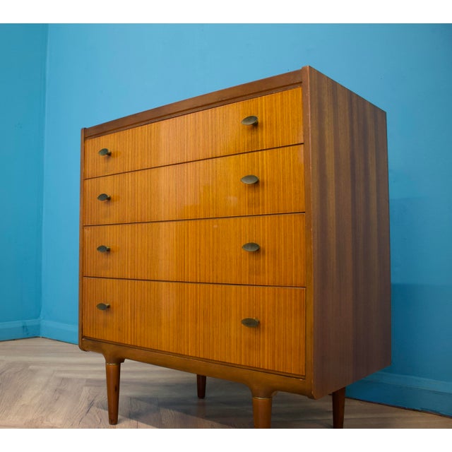 Mid-Century Teak & Walnut Chest of Drawers from Wrighton, 1970s For Sale - Image 4 of 9