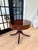 Grand Vintage Regency Drum Table – Mahogany Finish Library & Living Room Accent For Sale - Image 4 of 12