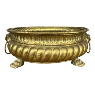 Vintage Style Plant Pot in Brass For Sale
