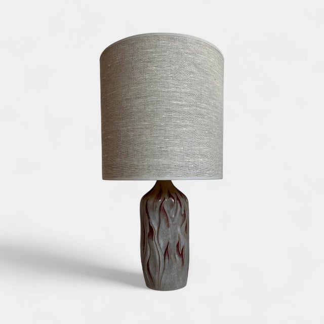 Ceramic Lamp with Flames from Boch Frères, 1930s For Sale - Image 7 of 7