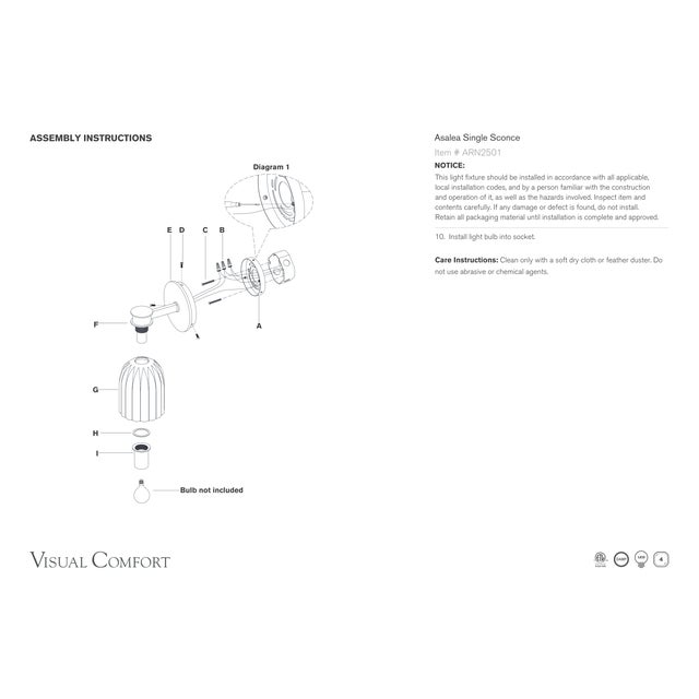 Traditional AERIN for Visual Comfort Signature Asalea Single Sconce in Hand-Rubbed Antique Brass with Clear Glass For Sale - Image 3 of 10