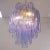 Metal Chandelier with Murano Glass Cylinders in Blue-Purple Color, Italy, 1990s For Sale - Image 7 of 12