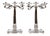 Art Deco Silver Candelabras with Palmette Decoration, Spain, 1934, Set of 2 For Sale