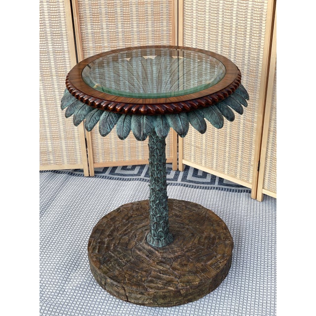 Maitland-Smith Palm Tree Side Table For Sale - Image 10 of 11