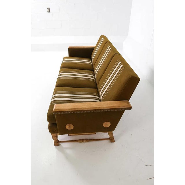 Mid 20th Century Danish Mid Century Modern Sofa W Straight Paddle Arms For Sale - Image 5 of 16