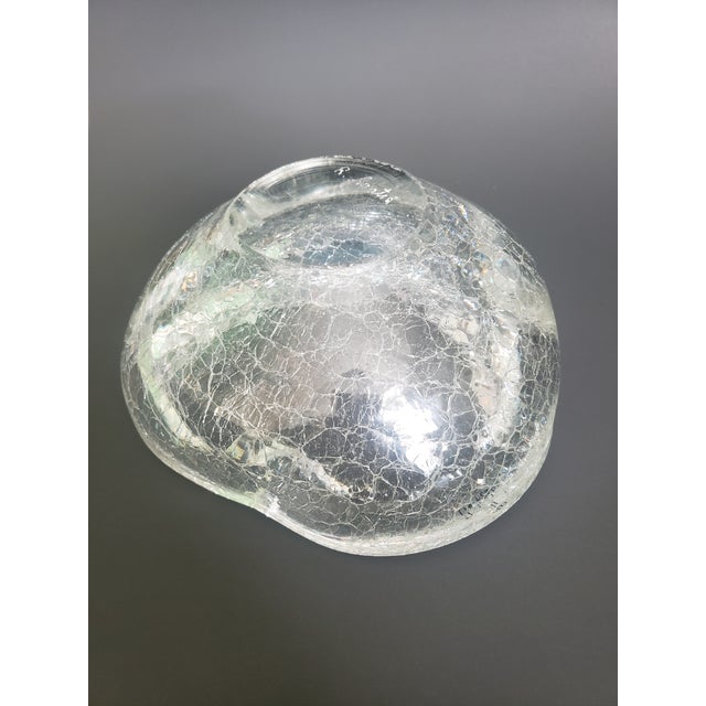 1980s Renato Anatra Murano Ghiacciato Glass Bowl For Sale - Image 11 of 12
