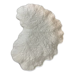 Spode White Lettuce Leaf Dish