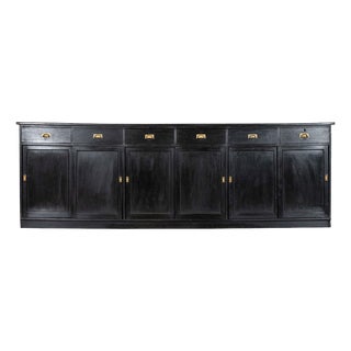 English Ebonised Oak Dresser Base, 1900 For Sale