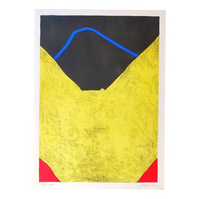 Giuseppe Santomaso, Red at the Corners, 1971, Lithograph For Sale