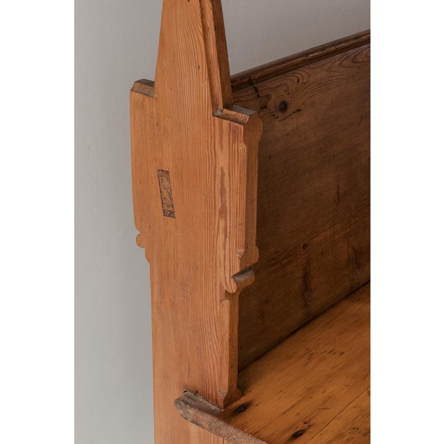 Church Bench in Pine, 1900s For Sale - Image 6 of 12