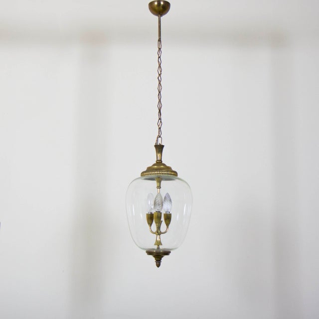 Vintage Italian Pendant Lamp, 1950s, in Very Good conditions. Designed 1950 to 1959 Up to 250V (Europe/UK Standard).The...