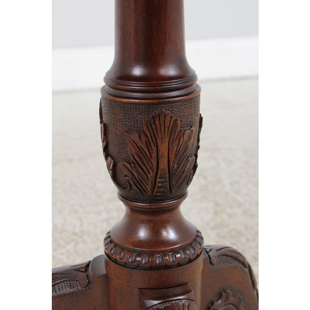 Henkel Harris Mahogany Pie Crust Tilt Top Table For Sale - Image 11 of 15