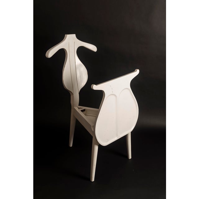 1950s Valet Chair in White Lacquered Wood by Hans J. Wegner, 1950s For Sale - Image 5 of 14