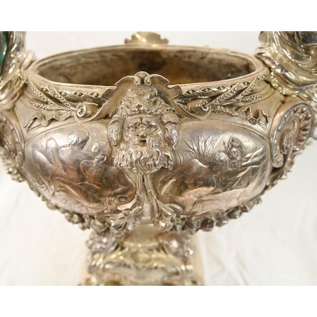 Silver Napoleon III French Silvered Bronze Centrepiece Bowl For Sale - Image 8 of 11