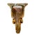 Vintage Neoclassical Gold Gilt Ram Head Wall Bracket Shelf & Corbel Wall Pocket Planter For Sale - Image 10 of 10