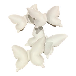 Porcelain Butterfly Catchall Vide-Poche Jewelry Dish-Set of 4 For Sale