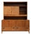 Mid-Century Caldwell Teak Cabinet Hutch With Caned Cabinet Doors For Sale