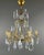 Gold 20th Century Brass and Crystal Chandelier For Sale - Image 8 of 8