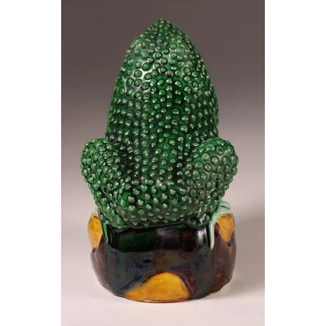 Ceramic 19th Century Chinese Porcelain Famille Verte Glazed Frog Figure For Sale - Image 7 of 11