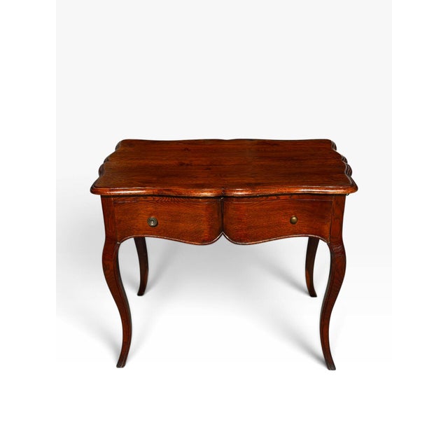 French Provincial Antique French Provincial Louis XV Oak Side Table c.1830 For Sale - Image 3 of 5