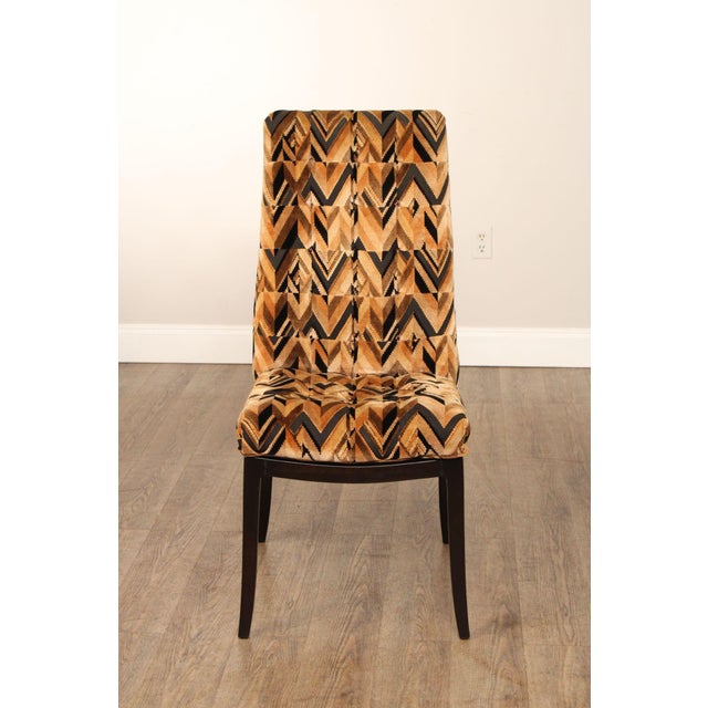 Tan Custom Craft Set Of Six Upholstered Dining Chairs For Sale - Image 8 of 18