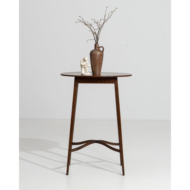 19th Century 19th Century English Mahogany Side Table With Slim Profile 19th Century For Sale - Image 5 of 12