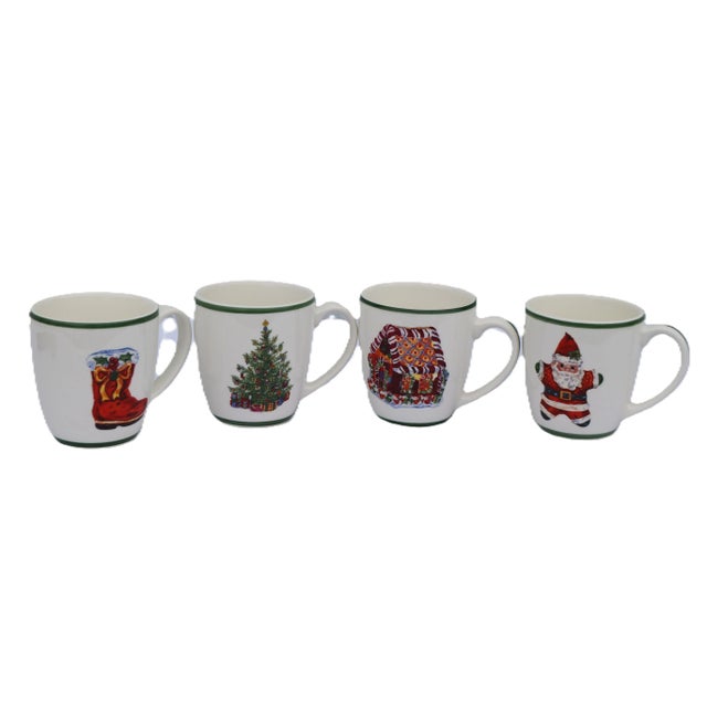 Whimsical and colorful Christopher Radko mugs from the Holiday Celebrations line. I love the designs on the mugs mimicking...