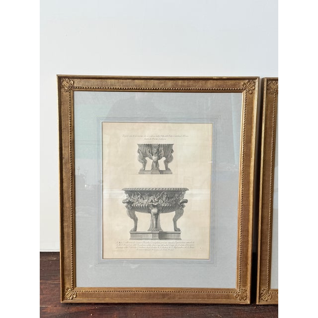 18th Century Antique Giovanni Battista Piranesi Italian Pair of Roman Antiquities Engravings For Sale - Image 5 of 12