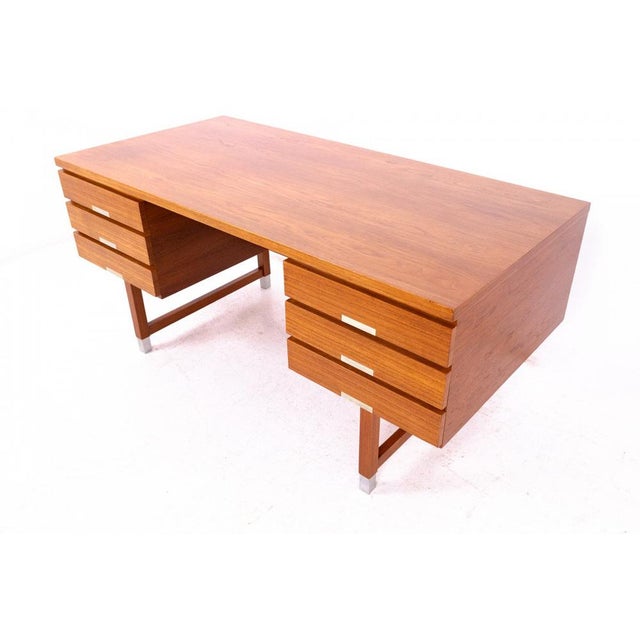 Mid-Century Modern Teak Desk from Eigil Petersens Mobelfabrik, Denmark, 1960s For Sale - Image 3 of 15