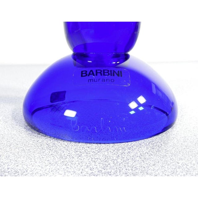 Blown Glass Candlesticks by A. Barbini, Set of 2 For Sale - Image 12 of 16