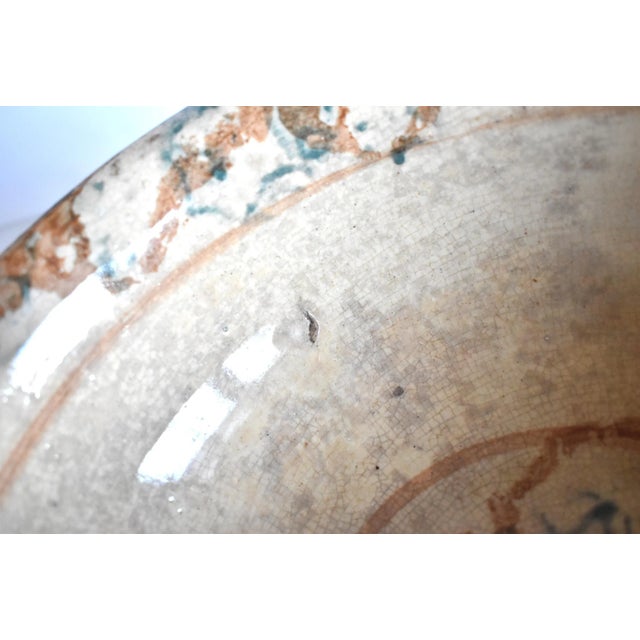 Antique 19th-Century Brown & Blue Spongeware Bowl For Sale In San Francisco - Image 6 of 10