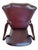 Burgundy Naugahyde Queen Anne Open Armchair - Late 20th Century For Sale - Image 9 of 11