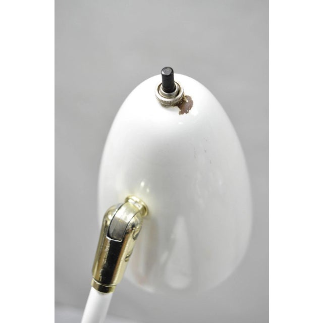 White Mid 20th Century Gerald Thurston for Lightolier Mid Century Modern White Metal Pole Floor Lamp For Sale - Image 8 of 14