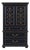 Mid 20th Century Midnight Blue Gilded Reserve Gentleman’s Dry Bar Cabinet For Sale