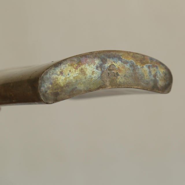 Antique Silver Plated Curved Whiskey Flask, Meriden Brittania Co, #1314 For Sale In San Diego - Image 6 of 14