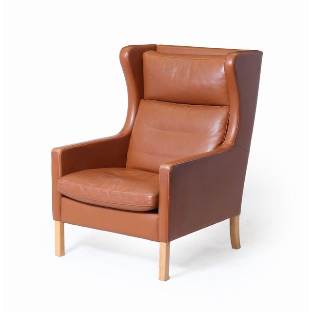 Danish Highback Chair in Leather from Stouby, 1970 For Sale - Image 13 of 13