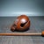 Vintage Chinese Boxwood "Lotus" Wooden Fish (Muyu) With Mallet - 115g For Sale In Los Angeles - Image 6 of 9